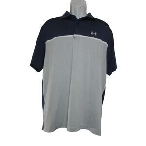 Under Armour The Playoff Polo Shirt Mens Large Green Golf Lightweight Stretch